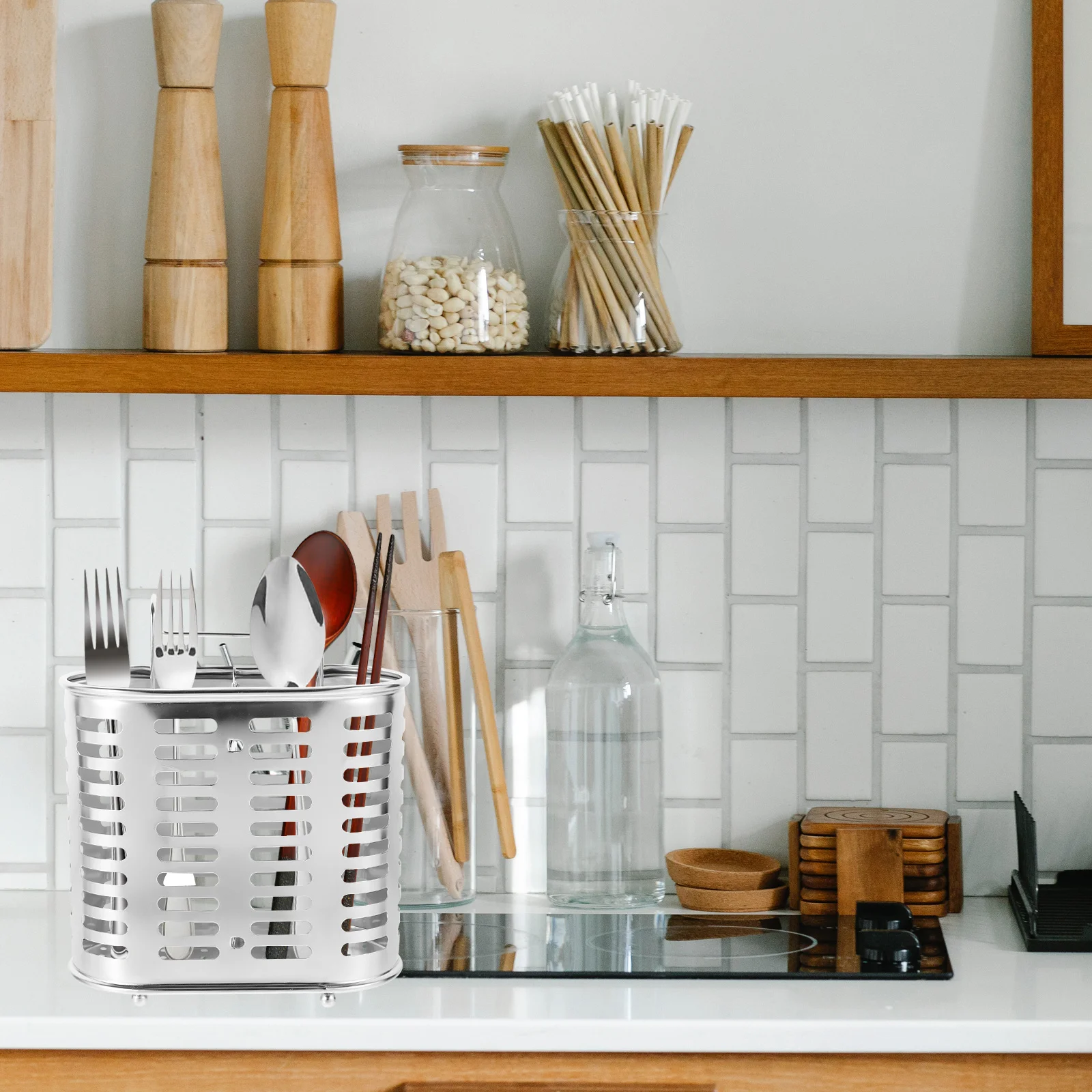 Stainless Steel Chopstick Holder Flatware Organizer Kitchen Counter Top Draining Rack Utensil Holder Cooking Tool Storage
Stainless Steel Chopstick Holder Flatware Organizer Kitchen Counter Top Draining Rack Utensil Holder Cooking Tool Storage