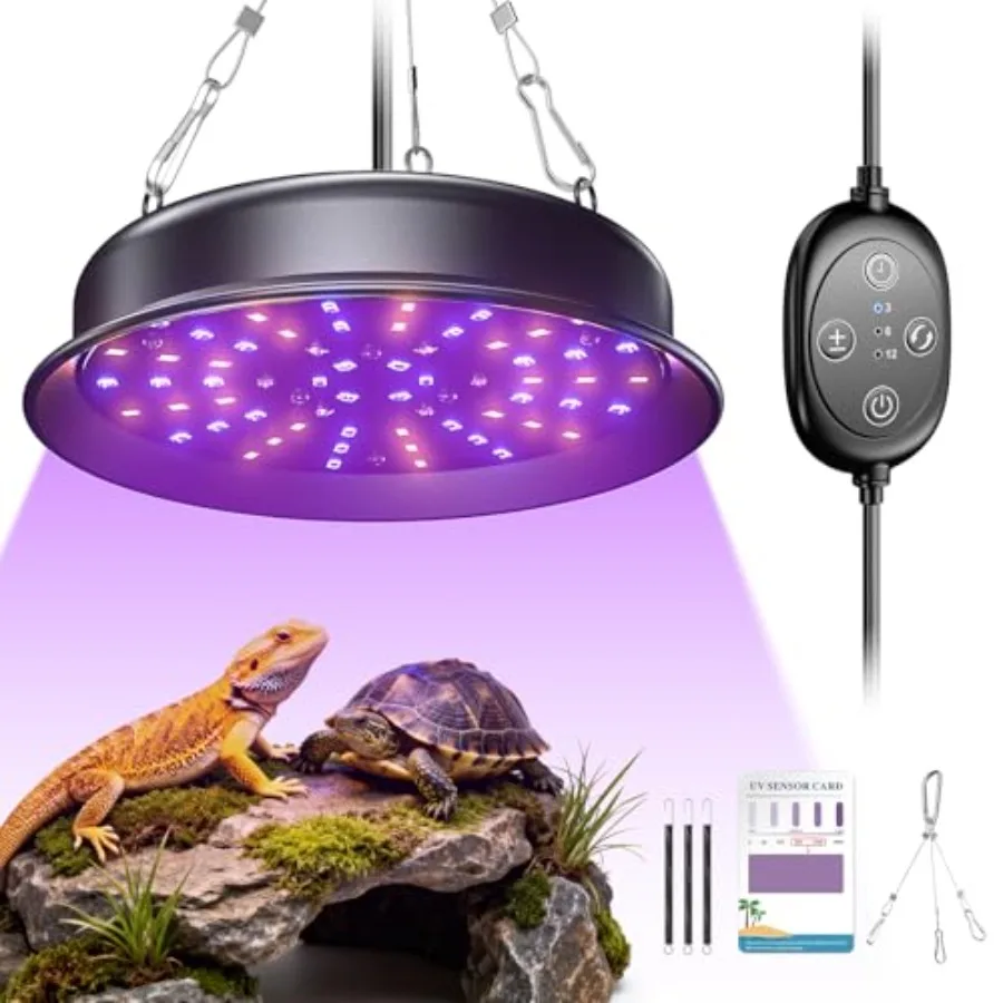 【Spot goods】UVB Light for Reptiles Reptile Light Fixture with 3-6-12 Cycle Timer and 3 Brightness Full Spectrum UVA UVB Lamp fo
【Spot goods】UVB Light for Reptiles Reptile Light Fixture with 3-6-12 Cycle Timer and 3 Brightness Full Spectrum UVA UVB Lamp fo