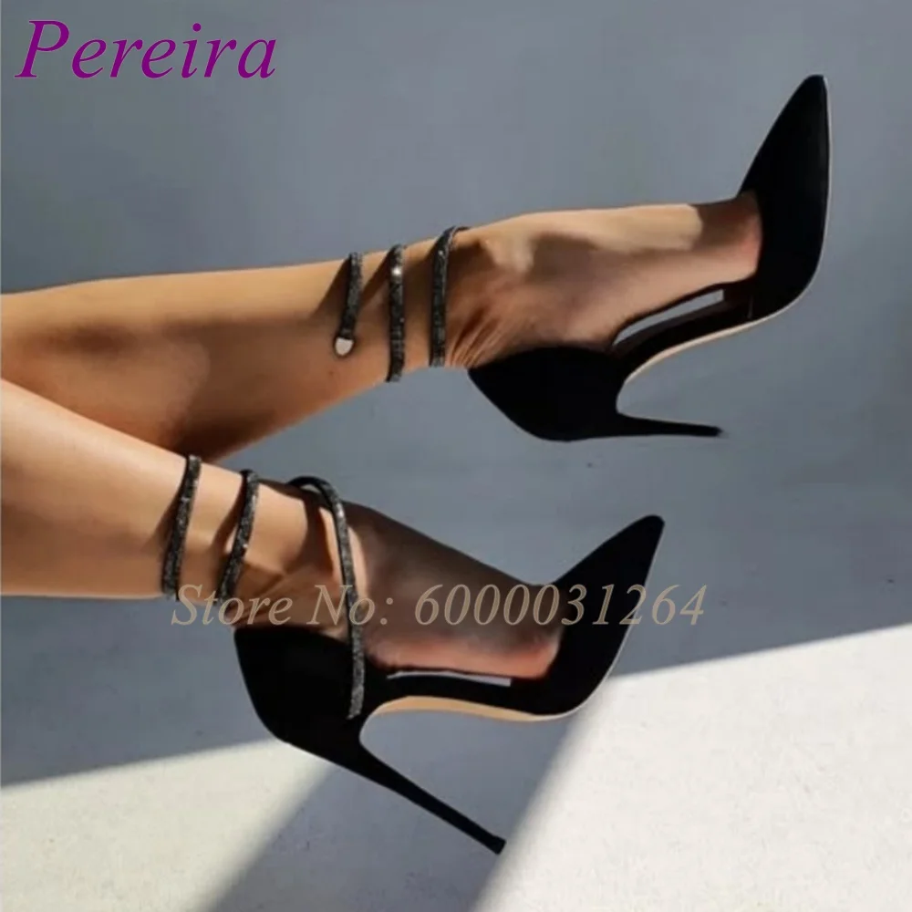 Black Snake Wrap Heeled Sandals Shallow Suede Pointy Toe Stiletto High Heels Women Spring Summer Classic Dress Solid New Shoes
Black Snake Wrap Heeled Sandals Shallow Suede Pointy Toe Stiletto High Heels Women Spring Summer Classic Dress Solid New Shoes