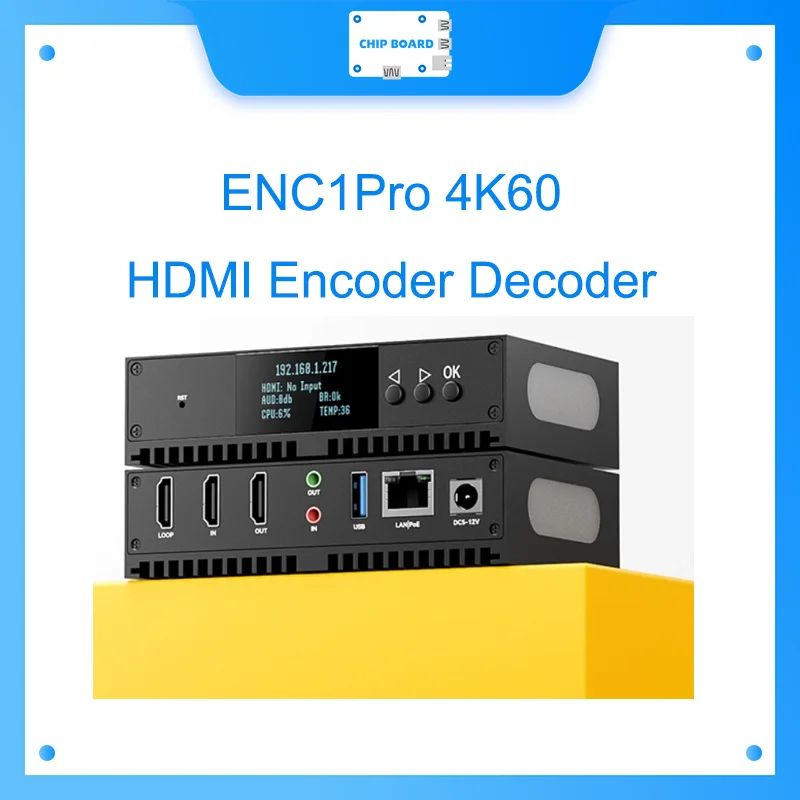 LinkPi ENC1Pro 4K60 Video Encoder HDMI Decoder Support SRT NDI HX RTMPS 8GB Emmc 265 Live Box Streaming YouTube, Facebook
LinkPi ENC1Pro 4K60 Video Encoder HDMI Decoder Support SRT NDI HX RTMPS 8GB Emmc 265 Live Box Streaming YouTube, Facebook