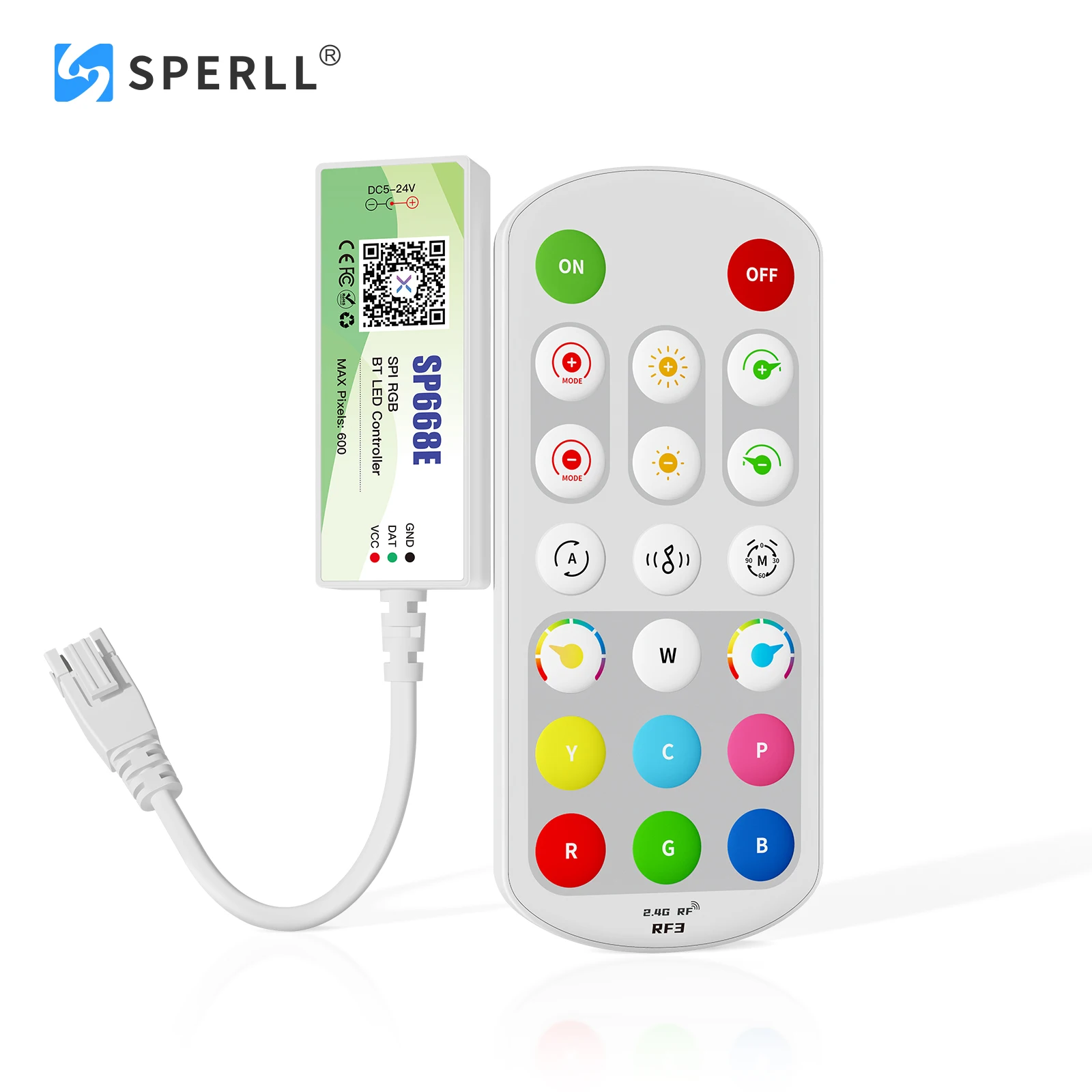 SP668E Ws2811 WS2812B RGB LED Controller APP 2.4G RF Remote Control RGBIC Music DIY Dynamic Effect Light Strip DC 5-24V
SP668E Ws2811 WS2812B RGB LED Controller APP 2.4G RF Remote Control RGBIC Music DIY Dynamic Effect Light Strip DC 5-24V