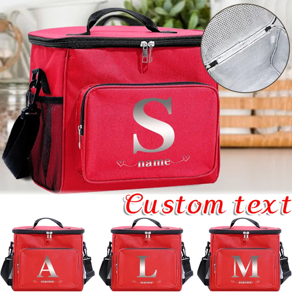 Красная сумка для обеда с индивидуальным именем, изолированная сумка, водонепроницаемая коробка для хранения кемпинга, холодильная коробка для хранения еды
Красная сумка для обеда с индивидуальным именем, изолированная сумка, водонепроницаемая коробка для хранения кемпинга, холодильная коробка для хранения еды
