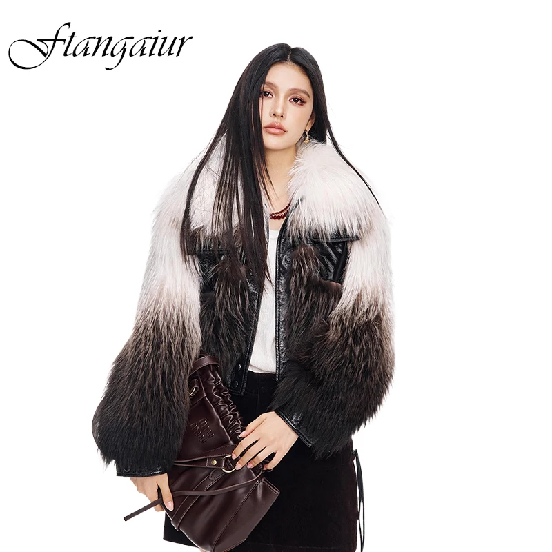 Женская зимняя импортная шуба из натурального лисьего меха с длинными рукавами, отложным воротником, короткая, плетеная
Женская зимняя импортная шуба из натурального лисьего меха с длинными рукавами, отложным воротником, короткая, плетеная