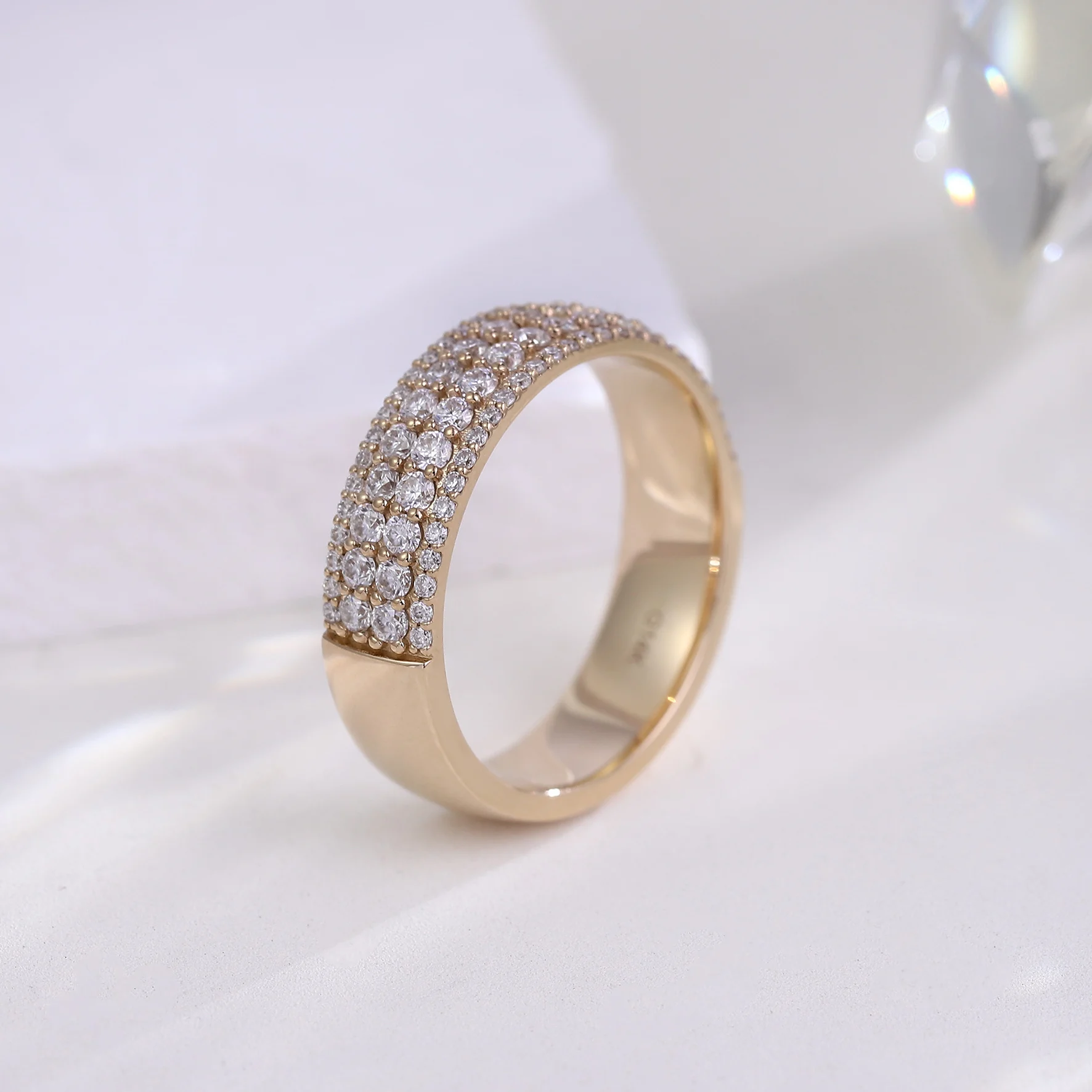 Provence Luxury 4Row Vintage Rings 14K 18KGold DEF/VS Lab Diamonds Ring for Women Men Engagement Wedding Personalized Custom
Provence Luxury 4Row Vintage Rings 14K 18KGold DEF/VS Lab Diamonds Ring for Women Men Engagement Wedding Personalized Custom