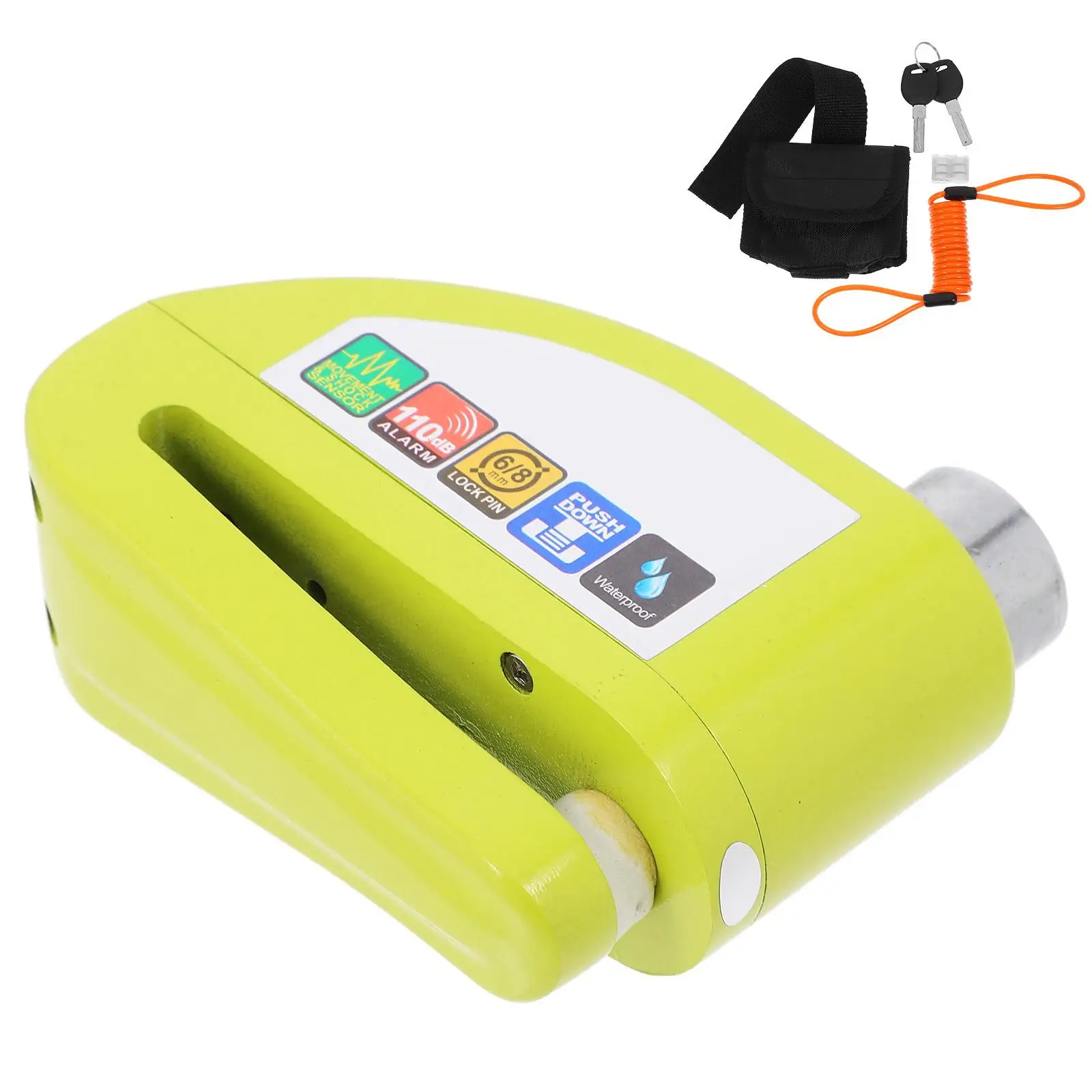 Anti Theft Alarm Lock Disc Brake Green High Decibel Motorcycle Scooter Bike Waterproof Function Simple Operation Trusted Tool
Anti Theft Alarm Lock Disc Brake Green High Decibel Motorcycle Scooter Bike Waterproof Function Simple Operation Trusted Tool