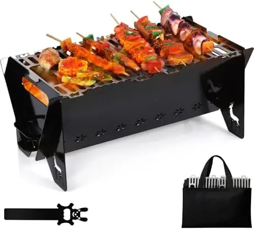 Портативный гриль Lineslife 16 дюймов с сумкой для переноски – прочный угольный мангал и очаг для костра для использования на открытом воздухе
Портативный гриль Lineslife 16 дюймов с сумкой для переноски – прочный угольный мангал и очаг для костра для использования на открытом воздухе