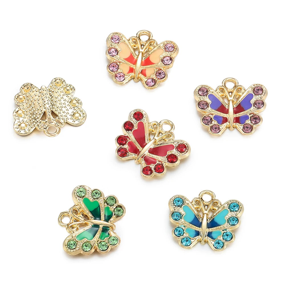1Pcs/lot Colorful Enamel Alloy Metal Butterfly Charms With Imitation Diamond For DIY Necklace Bracelet Jewelry Making Accessorie
1Pcs/lot Colorful Enamel Alloy Metal Butterfly Charms With Imitation Diamond For DIY Necklace Bracelet Jewelry Making Accessorie