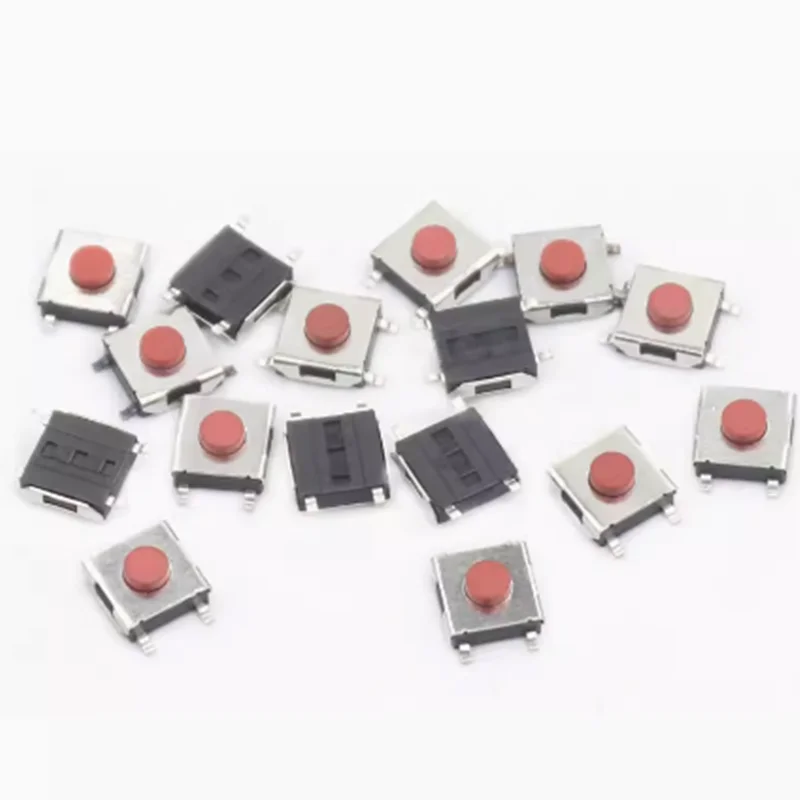 100pcs 4Pin 5Pin 6*6*3.1 mm SMD Switch 4Pin Touch Micro Switch Push Button Switches Red SMD Tact Switch 6x6x3.1mm
100pcs 4Pin 5Pin 6*6*3.1 mm SMD Switch 4Pin Touch Micro Switch Push Button Switches Red SMD Tact Switch 6x6x3.1mm