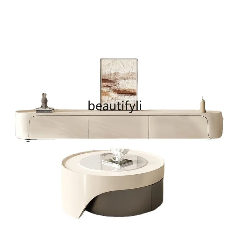 Stone Plate Coffee Table TV Cabinet Combination Modern Minimalist Cream Style Living Room Retractable Creative Coffee Table
Stone Plate Coffee Table TV Cabinet Combination Modern Minimalist Cream Style Living Room Retractable Creative Coffee Table