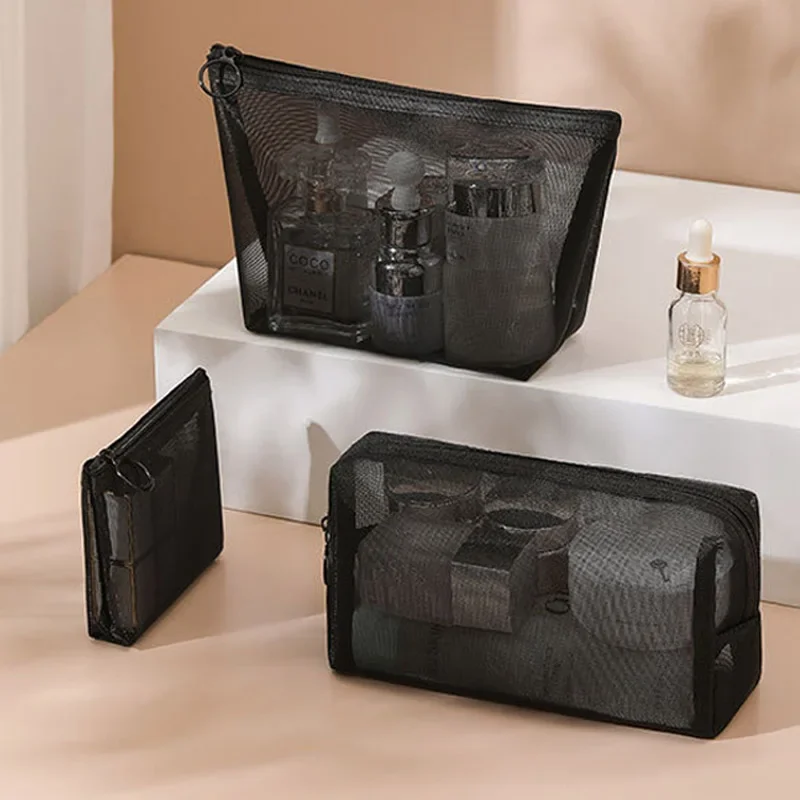 Black Mesh Transparent Makeup Bags Girls Cosmetic Bag Organizer Travel Portable Wash Lipstick Large Capacity Portable Travel Bag
Black Mesh Transparent Makeup Bags Girls Cosmetic Bag Organizer Travel Portable Wash Lipstick Large Capacity Portable Travel Bag