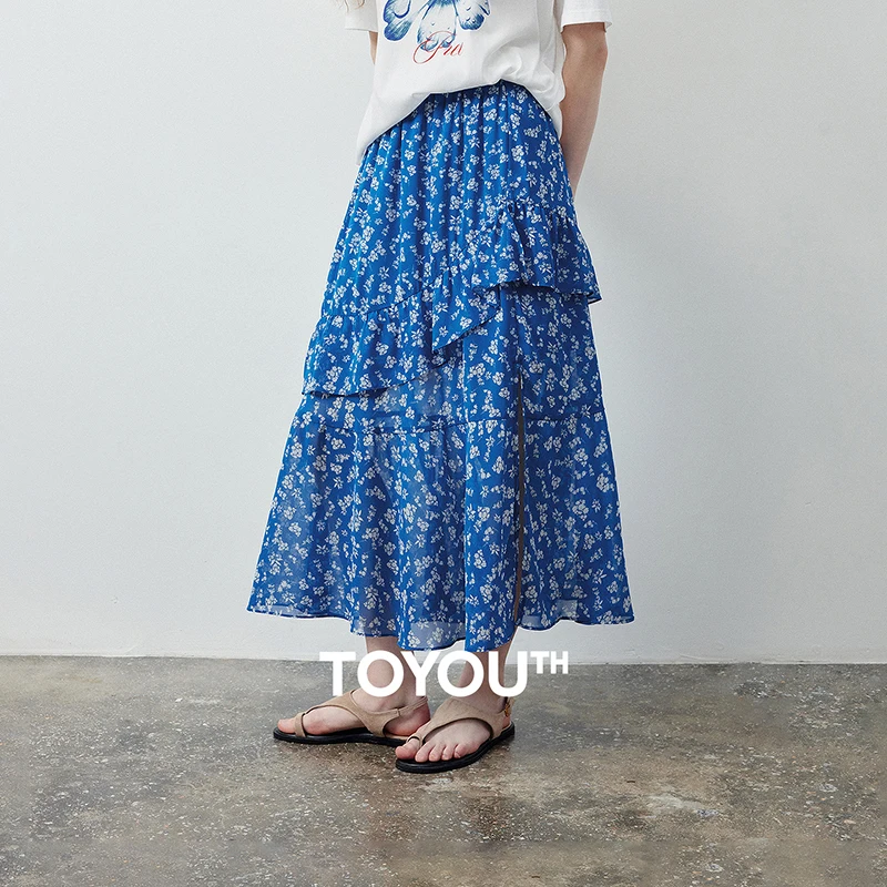 TOYOUTH Women Skirt Summer 2026 French Retro Floral Romantic Irregular Ruffle Edge Sweet Cool Long Skirt Style
TOYOUTH Women Skirt Summer 2026 French Retro Floral Romantic Irregular Ruffle Edge Sweet Cool Long Skirt Style
