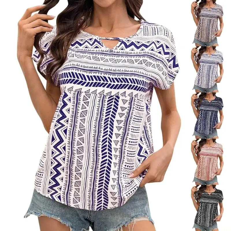 31BF Women's Vintage Print Short Sleeve Tops Dressy Casual Keyhole Neck Shirts Ruffle Babydoll Fashion Trendy Summer Blouses
31BF Women's Vintage Print Short Sleeve Tops Dressy Casual Keyhole Neck Shirts Ruffle Babydoll Fashion Trendy Summer Blouses