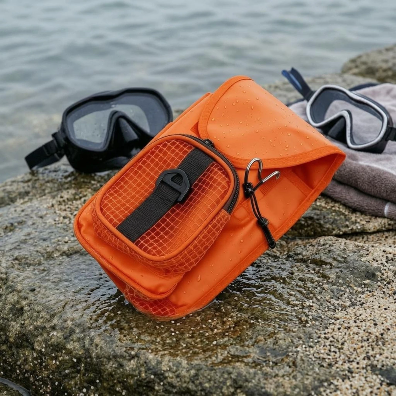 Diving Waist Bag Compact Diving Waist Mesh Bag Snorkeling Gear Pouch Side Clip
Diving Waist Bag Compact Diving Waist Mesh Bag Snorkeling Gear Pouch Side Clip