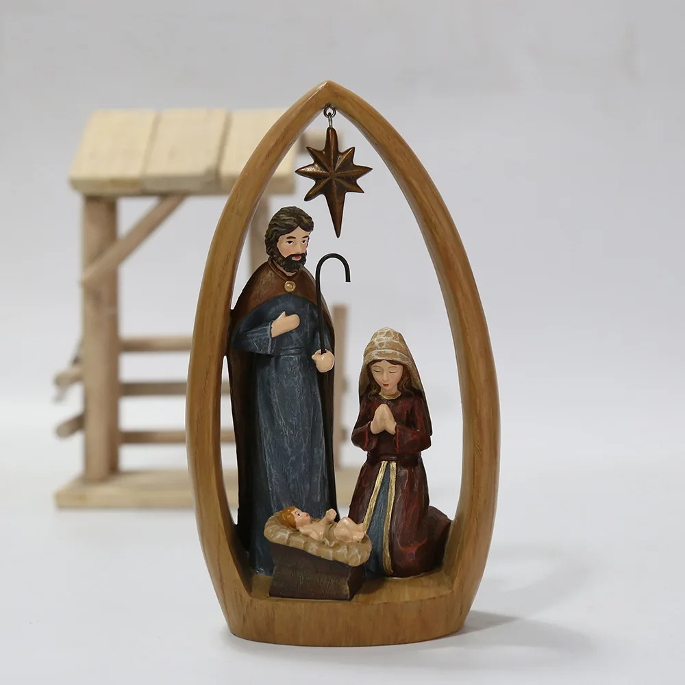 European Home Study Room Decoration Crafts Ornaments Holy Father and Madonna Imitation Wood Carving Resin Window Photo Props
European Home Study Room Decoration Crafts Ornaments Holy Father and Madonna Imitation Wood Carving Resin Window Photo Props