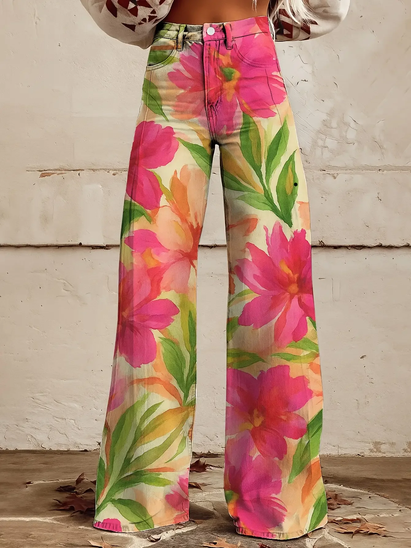 European and American trade plus size women's casual pants thin imitation jeans wide leg pants
European and American trade plus size women's casual pants thin imitation jeans wide leg pants