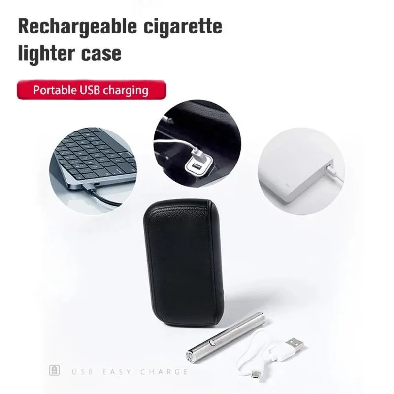 New Imitation Leather Cigarette Case with USB Tungsten Electronic Lighter, Helllo Kitty Cigarette Case, Girl's Exquisite Gift
New Imitation Leather Cigarette Case with USB Tungsten Electronic Lighter, Helllo Kitty Cigarette Case, Girl's Exquisite Gift