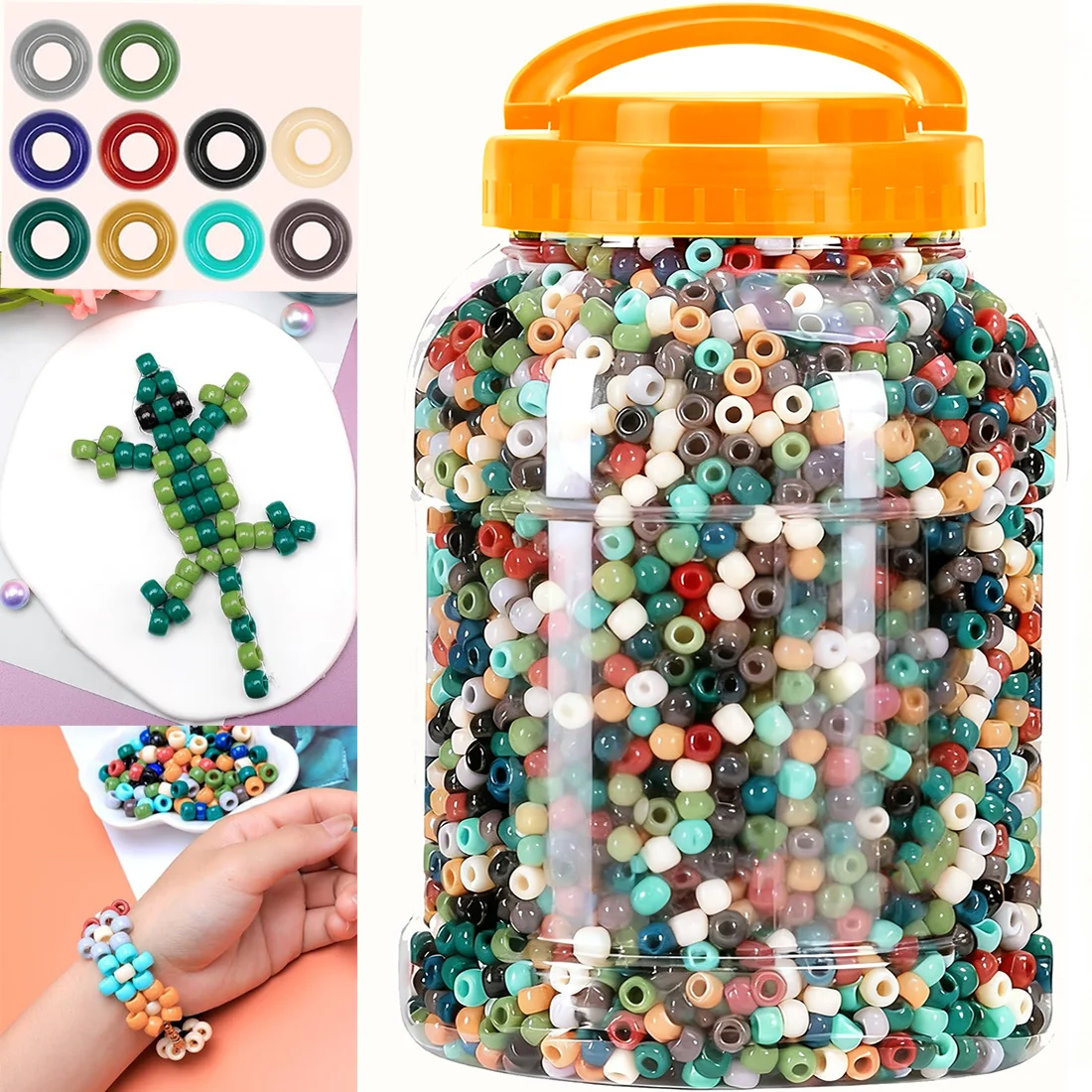 3900pcs9mm multi-color small horse bead bucket DIY jewelry making gift
3900pcs9mm multi-color small horse bead bucket DIY jewelry making gift