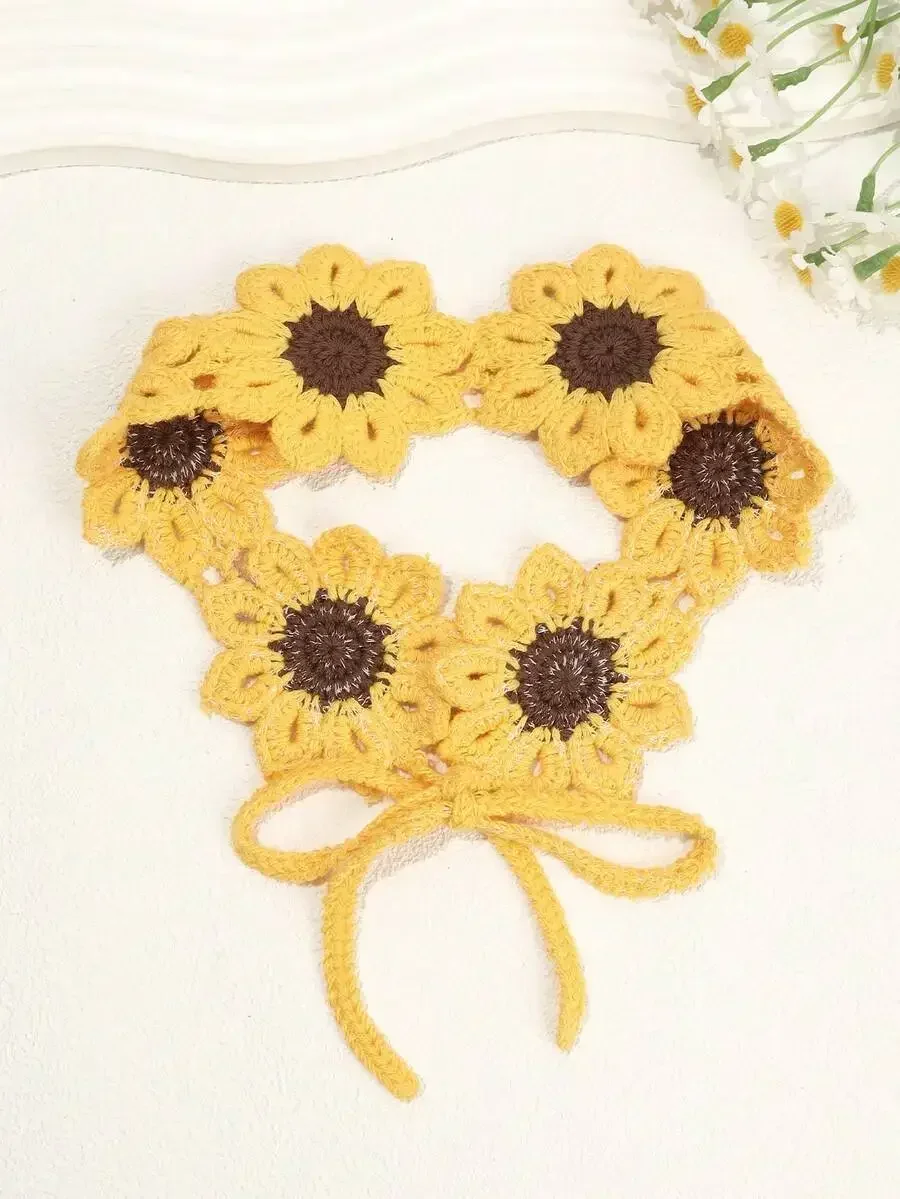 Crochet Sunflower Headband Bohemian Style Women Hair Accessory Summer Fall
Crochet Sunflower Headband Bohemian Style Women Hair Accessory Summer Fall