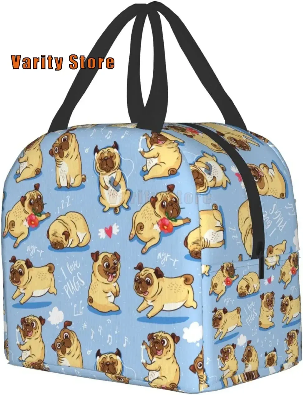 Cute Funny Pug Lunch Bag, Insulated Lunch Box Reusable Thermal Cooler Tote Bento For Office Work Picnic Travel
Cute Funny Pug Lunch Bag, Insulated Lunch Box Reusable Thermal Cooler Tote Bento For Office Work Picnic Travel