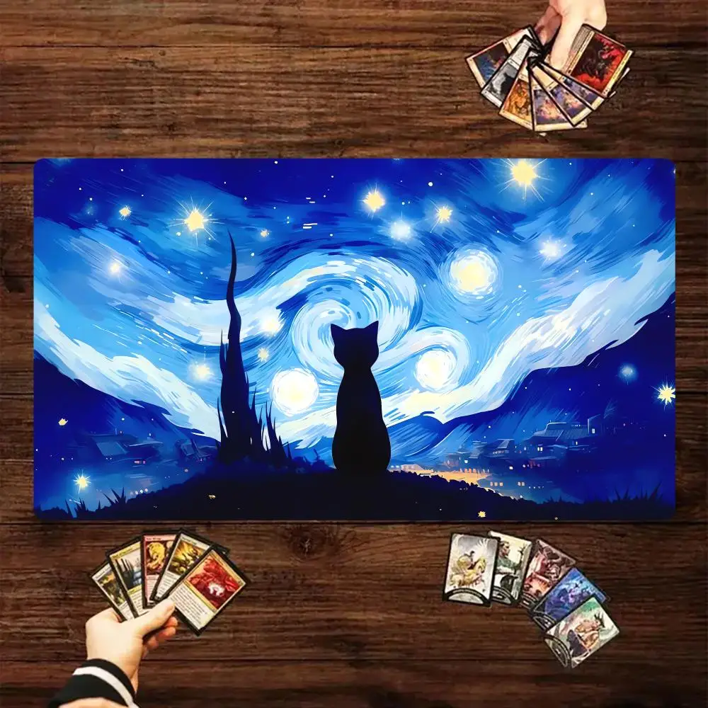 Starry Sky Black Cat Mouse Pad Card Game Mat Large Computer Office Mousepads 35X60cm Anti-slip for MTG DTCG CCG RPG Trading Mats
Starry Sky Black Cat Mouse Pad Card Game Mat Large Computer Office Mousepads 35X60cm Anti-slip for MTG DTCG CCG RPG Trading Mats