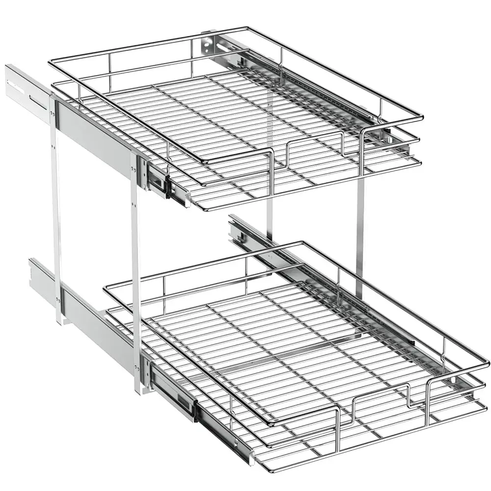 Pull Out Cabinet Organizer (14"" W X 18"" D),2 Tier Pull Out Storage Shelf Drawer Basket,Sliding Shelves For Base Cabinet
Pull Out Cabinet Organizer (14"" W X 18"" D),2 Tier Pull Out Storage Shelf Drawer Basket,Sliding Shelves For Base Cabinet