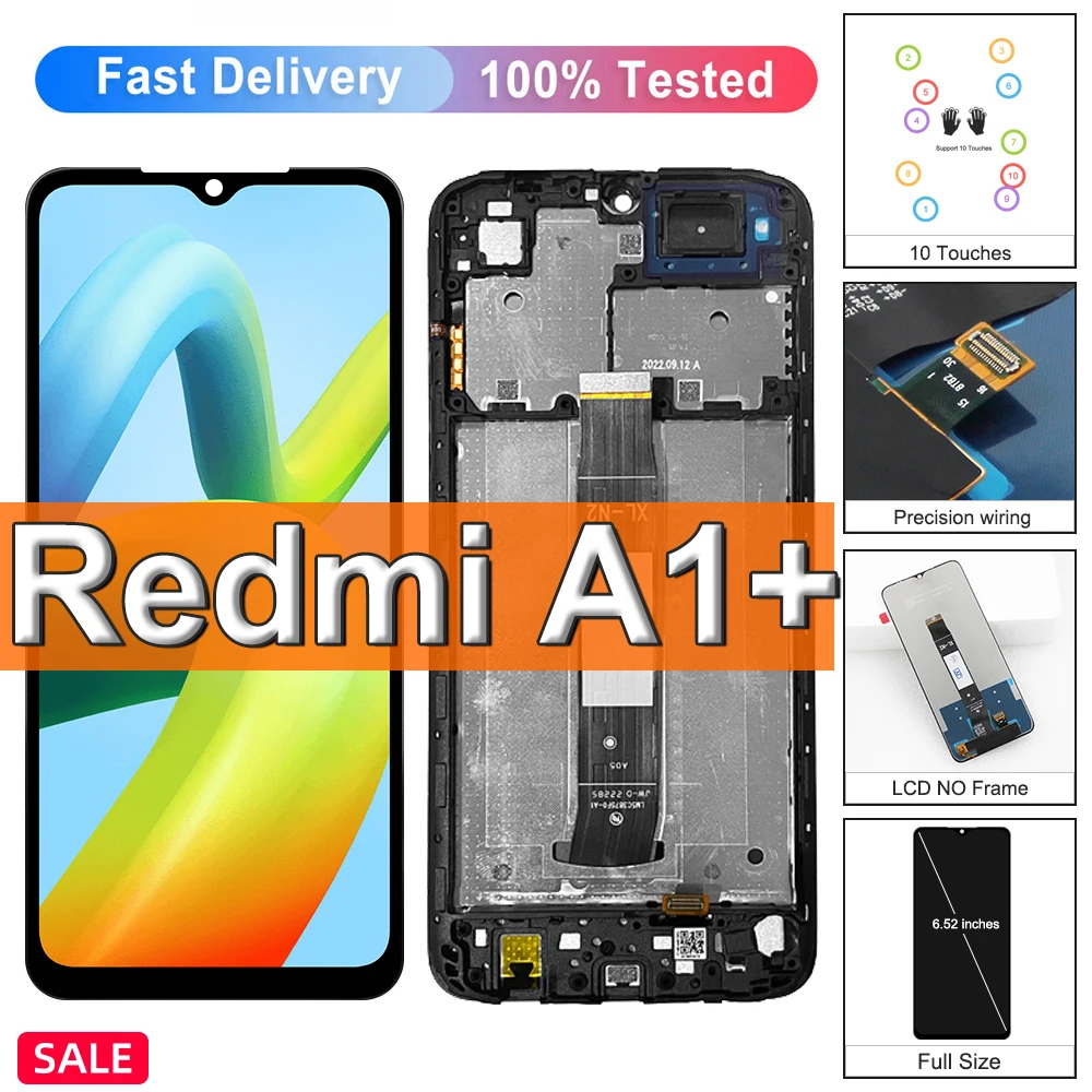 Display For Xiaomi Redmi A1 Plus 220733SFG LCD Display,with Frame Touch Digitizer Assembly For Redmi A1+ A1 screen replacement
Display For Xiaomi Redmi A1 Plus 220733SFG LCD Display,with Frame Touch Digitizer Assembly For Redmi A1+ A1 screen replacement