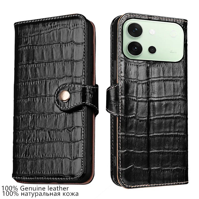 Genuine Leather Crocodile Texture card Slot Wallet phone Cover For vivo S60 V2571A S60e V2572A Magnetic button shockproof Case
Genuine Leather Crocodile Texture card Slot Wallet phone Cover For vivo S60 V2571A S60e V2572A Magnetic button shockproof Case
