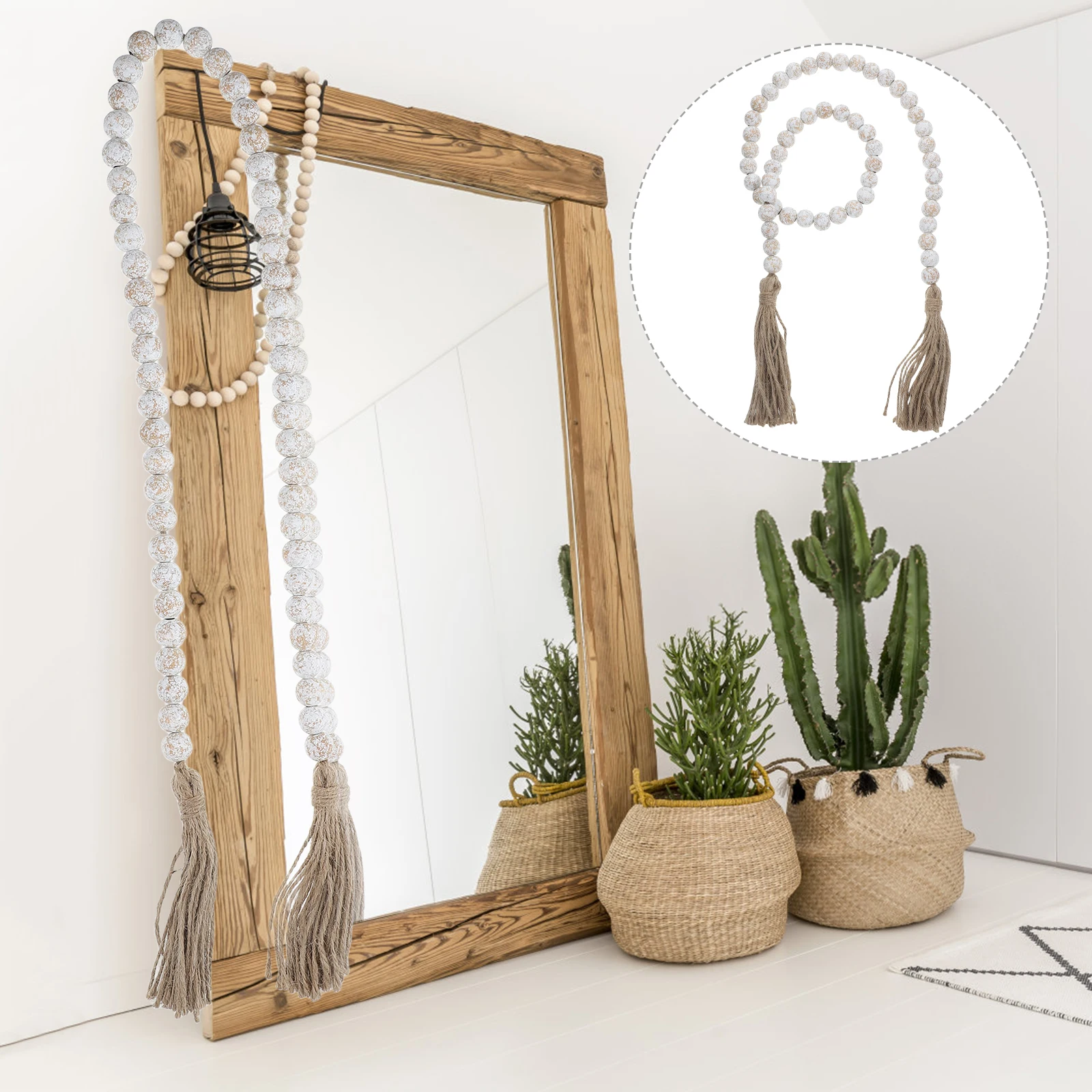 Farmhouse Wood Bead Garland Natural Rustic Tassel Decor Wall Door Window Handmade Jute Chain Country Style Living Room Bedroom
Farmhouse Wood Bead Garland Natural Rustic Tassel Decor Wall Door Window Handmade Jute Chain Country Style Living Room Bedroom