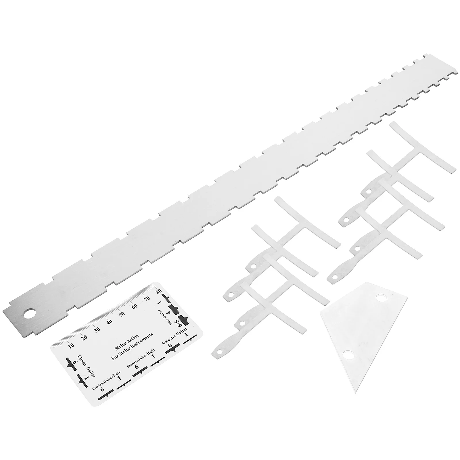 12Pcs Guitar String Action Gauge Ruler Kit Essential Luthier Tools for Guitar Maintenance Precision Measurement Fit All Electric