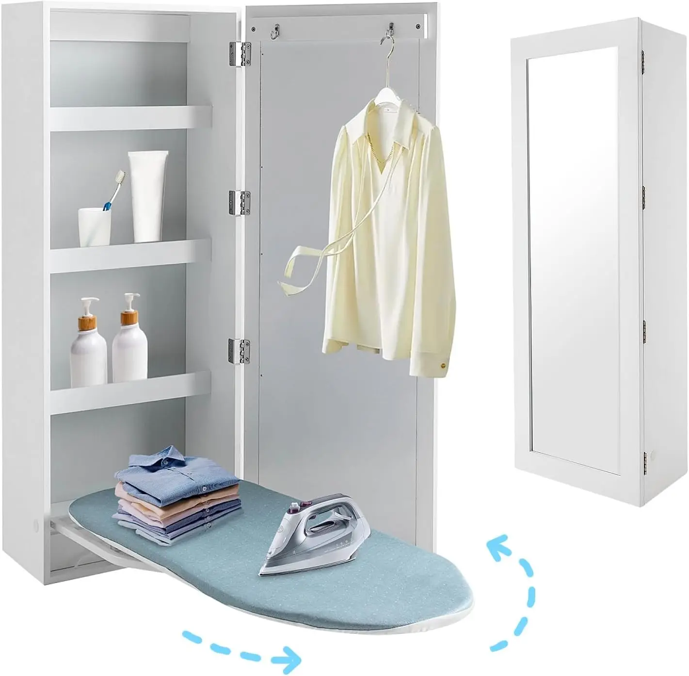 Wall Mounted Ironing Board Cabinet Folding Swivel Ironing Board Storage Cabinet Mirror Home Apartment Us Stock
Wall Mounted Ironing Board Cabinet Folding Swivel Ironing Board Storage Cabinet Mirror Home Apartment Us Stock