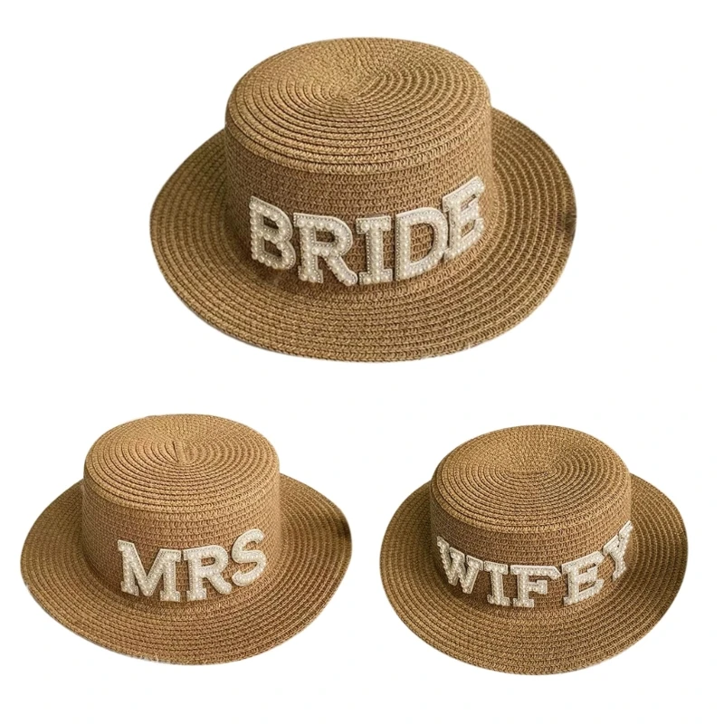 Women Straw Hat Flat Top Bridal Hat Bachelorette Party Decorations Bride Hat Dropship
Women Straw Hat Flat Top Bridal Hat Bachelorette Party Decorations Bride Hat Dropship