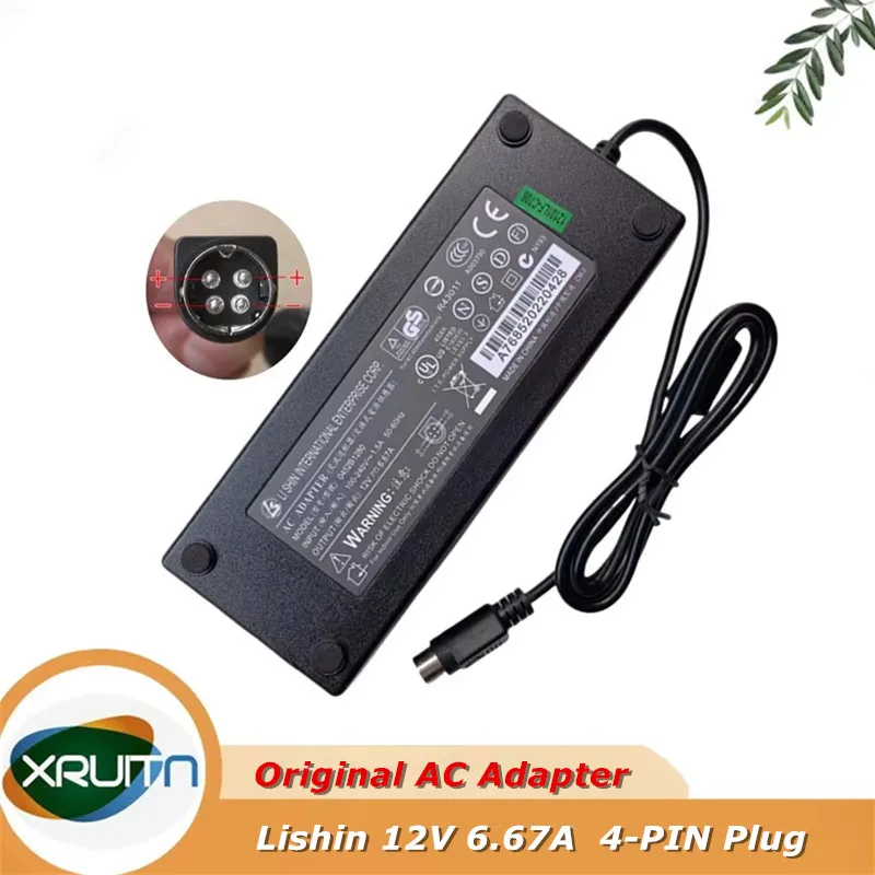 Genuine LI SHIN 12V 6.67A 4PIN 0452B1280 LSE0111C1280 80W AC Adapter Charger For NETGEAR RN10400 POSIFLEX EA10953A Power Supply
Genuine LI SHIN 12V 6.67A 4PIN 0452B1280 LSE0111C1280 80W AC Adapter Charger For NETGEAR RN10400 POSIFLEX EA10953A Power Supply
