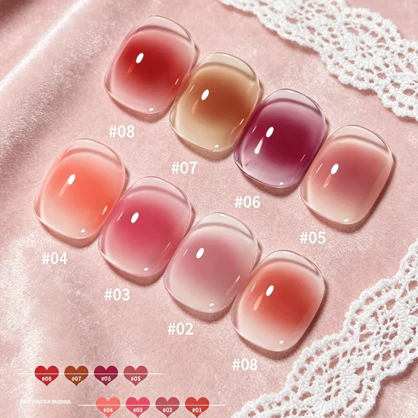 MIANEL 1-9pcs Four Seasons Pure Desire Blush Jelly Gel Nail Polish Whitening Ice-Transparent Nude Nail Polish Cute Nails
MIANEL 1-9pcs Four Seasons Pure Desire Blush Jelly Gel Nail Polish Whitening Ice-Transparent Nude Nail Polish Cute Nails