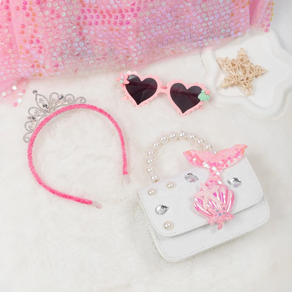 3Pcs/Set New Handmade Rhinestone Crown Hair Hoop Baby Girl Cute Fish Tail Starfish Princess Party Bags Baby Accessories
3Pcs/Set New Handmade Rhinestone Crown Hair Hoop Baby Girl Cute Fish Tail Starfish Princess Party Bags Baby Accessories