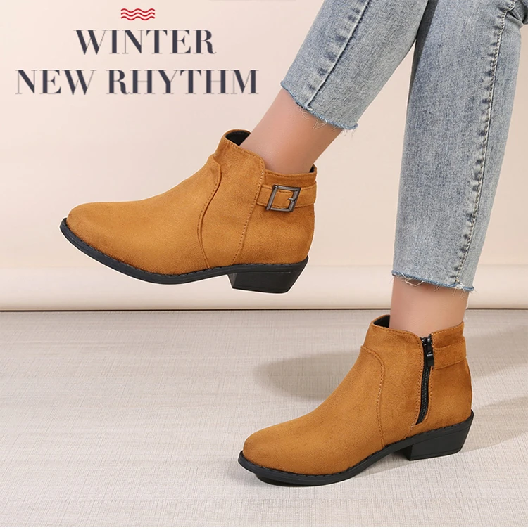 2025 New Autumn Women Casual Shoes Suede Leather Women Boots Round Toe Women Ankle Boots Wear-resistant Flats Hot Sell Boots
2025 New Autumn Women Casual Shoes Suede Leather Women Boots Round Toe Women Ankle Boots Wear-resistant Flats Hot Sell Boots