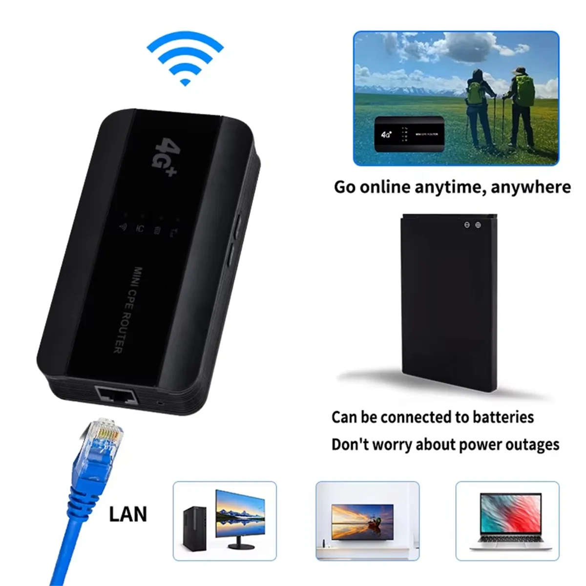 ABIY-New 4G MIFIs Wifi 6 Router Portable Wifi with Lan Wireless Port Wifi Router Mini CPE Outdoor Hotspot Pocket Mifi
ABIY-New 4G MIFIs Wifi 6 Router Portable Wifi with Lan Wireless Port Wifi Router Mini CPE Outdoor Hotspot Pocket Mifi
