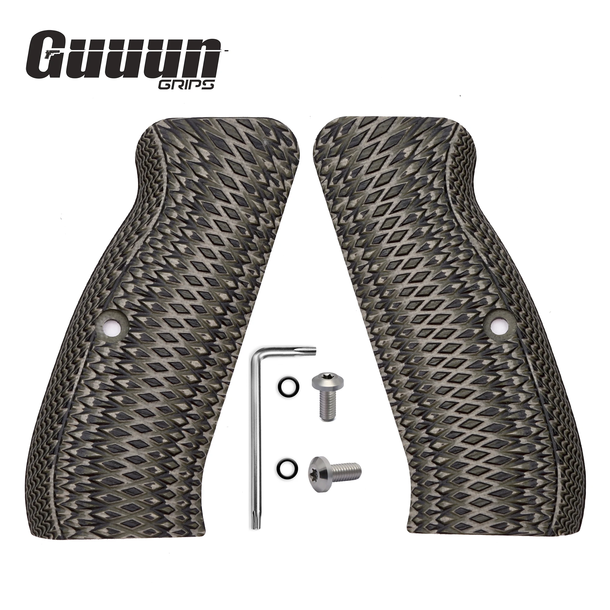 Guuun G10 CZ Grip for Full Size CZ 75 Matrix Light Texture
Guuun G10 CZ Grip for Full Size CZ 75 Matrix Light Texture