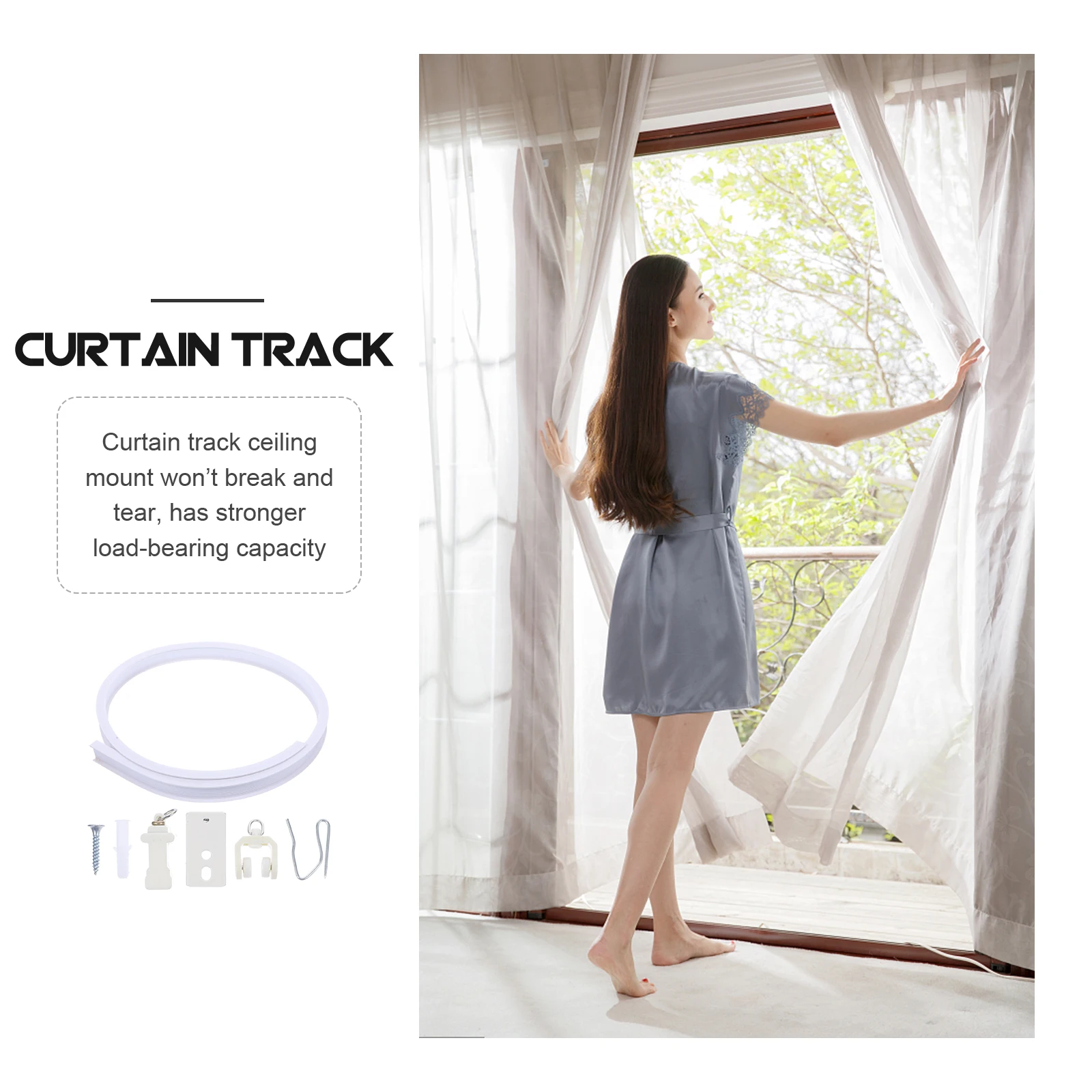 Curtain Track Ceiling Mount Stainless Steel PVC Material Strong Connections Smooth Runners Lightweight Reliable Sturdy Long Use
Curtain Track Ceiling Mount Stainless Steel PVC Material Strong Connections Smooth Runners Lightweight Reliable Sturdy Long Use