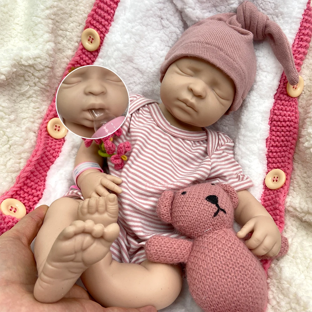 44cm Full Body Silicone Reborn Baby Girl Anatomically Correct Realistic Hand-Painted Details Collectible Doll for Reborn Artists
44cm Full Body Silicone Reborn Baby Girl Anatomically Correct Realistic Hand-Painted Details Collectible Doll for Reborn Artists