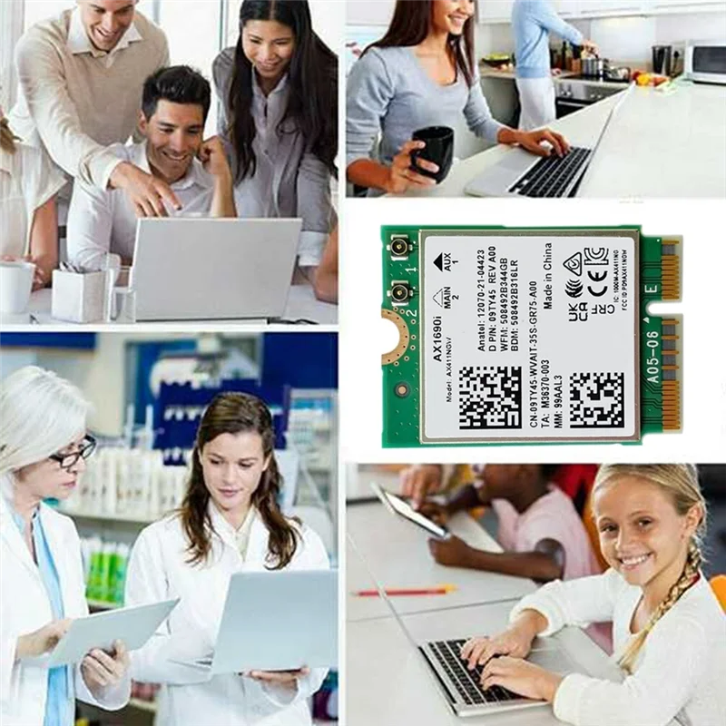 BZJ-mAX1690I WiFi-карта + 2 антенны AX411 Wi-Fi 6E Скорость 2,4 Гбит/с 802.11Ax 2,4/5/6 ГГц Bluetooth 5,3 Беспроводная связь
BZJ-mAX1690I WiFi-карта + 2 антенны AX411 Wi-Fi 6E Скорость 2,4 Гбит/с 802.11Ax 2,4/5/6 ГГц Bluetooth 5,3 Беспроводная связь