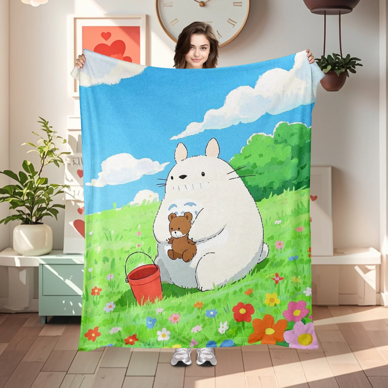 Unique Cartoon Style Meadow With Totoro Design Blanket Perfect For Heartfelt Gifting
Unique Cartoon Style Meadow With Totoro Design Blanket Perfect For Heartfelt Gifting
