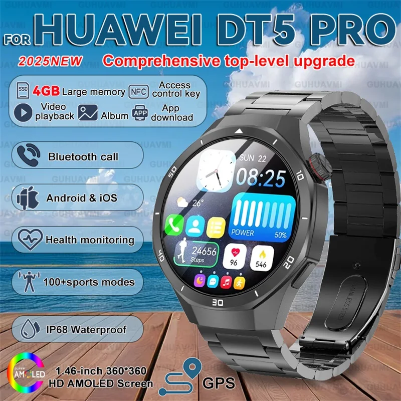 2025 New For HUAWEI GPS Sports Smart Watch 1.46'' AMOLED Screen 4GB Memory APP Download Video playback Waterproof Smart Braceles
2025 New For HUAWEI GPS Sports Smart Watch 1.46'' AMOLED Screen 4GB Memory APP Download Video playback Waterproof Smart Braceles