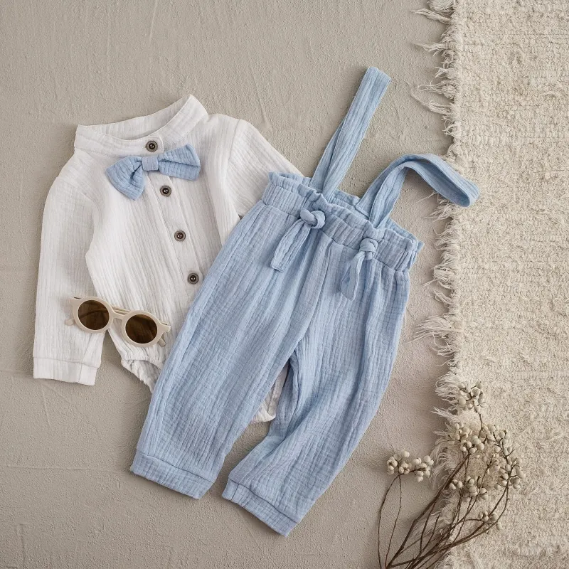 Newborn Baby Boy Clothes Set Cotton Bow Shirt Romper+Strap Pant 2PCS Infant Toddler Child Baby Suit Birthday Party Baptism 0-2Y
Newborn Baby Boy Clothes Set Cotton Bow Shirt Romper+Strap Pant 2PCS Infant Toddler Child Baby Suit Birthday Party Baptism 0-2Y