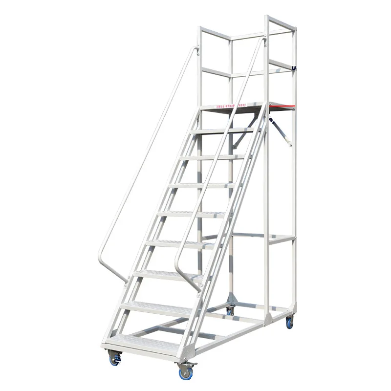Warehouse climbing car mobile platform ladder with wheel shelf climbing ladder warehouse supermarket tally pick-up stool ladder
Warehouse climbing car mobile platform ladder with wheel shelf climbing ladder warehouse supermarket tally pick-up stool ladder