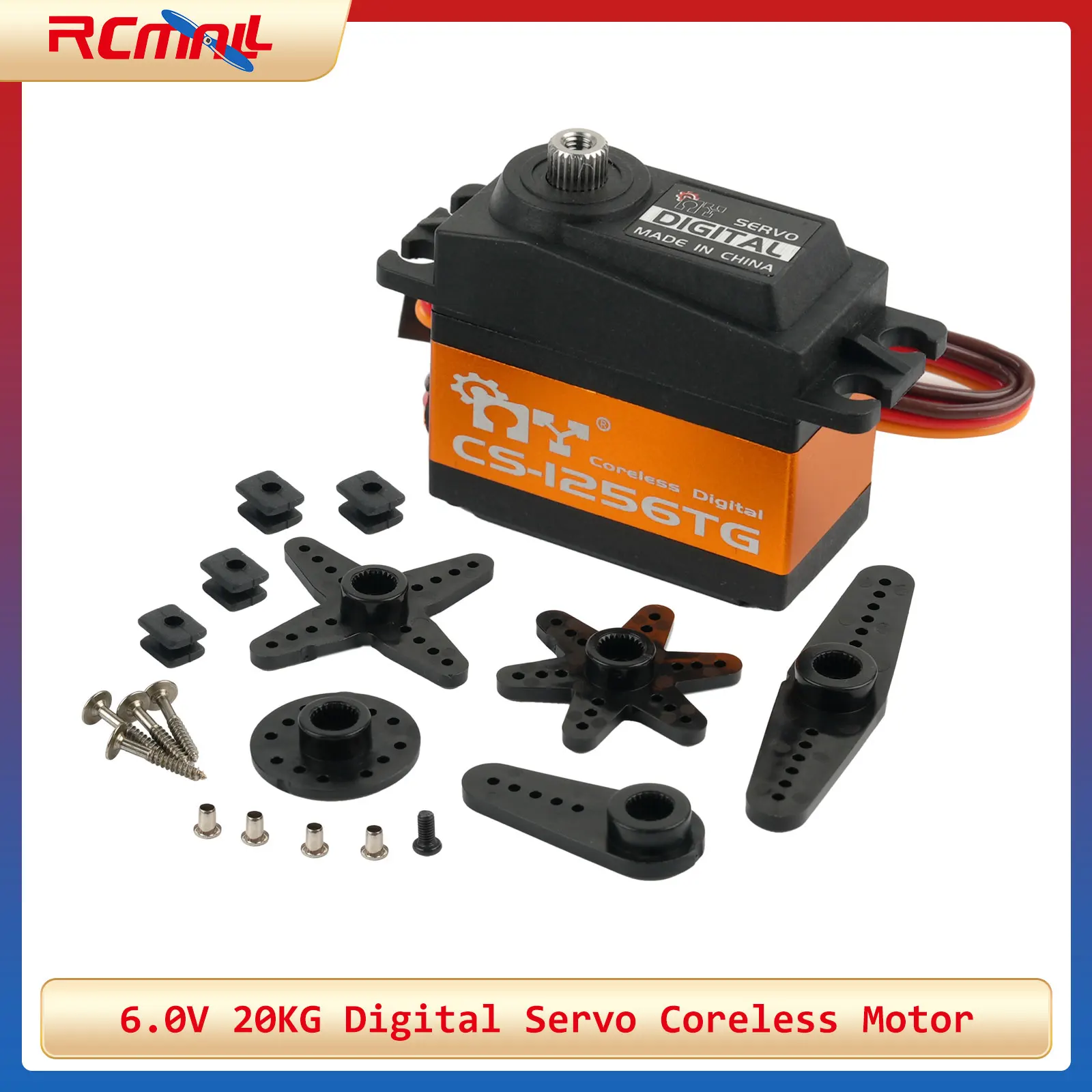 CS-1256TG 6.0V 20KG Coreless Motor Digital Servo High-Torque Full Metal Gear RC Servo for 1/8 1/10 Car Hsp HPI Drone Crawler
CS-1256TG 6.0V 20KG Coreless Motor Digital Servo High-Torque Full Metal Gear RC Servo for 1/8 1/10 Car Hsp HPI Drone Crawler