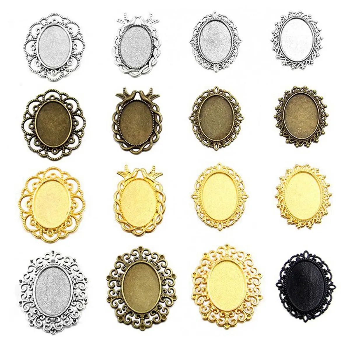 Внутренний размер 18x25 мм, серебристый, черный, бронзовый, золотой цвет, броши, булавки в стиле барокко, подходит для камеи, кабошон, поднос для установки основания
Внутренний размер 18x25 мм, серебристый, черный, бронзовый, золотой цвет, броши, булавки в стиле барокко, подходит для камеи, кабошон, поднос для установки основания