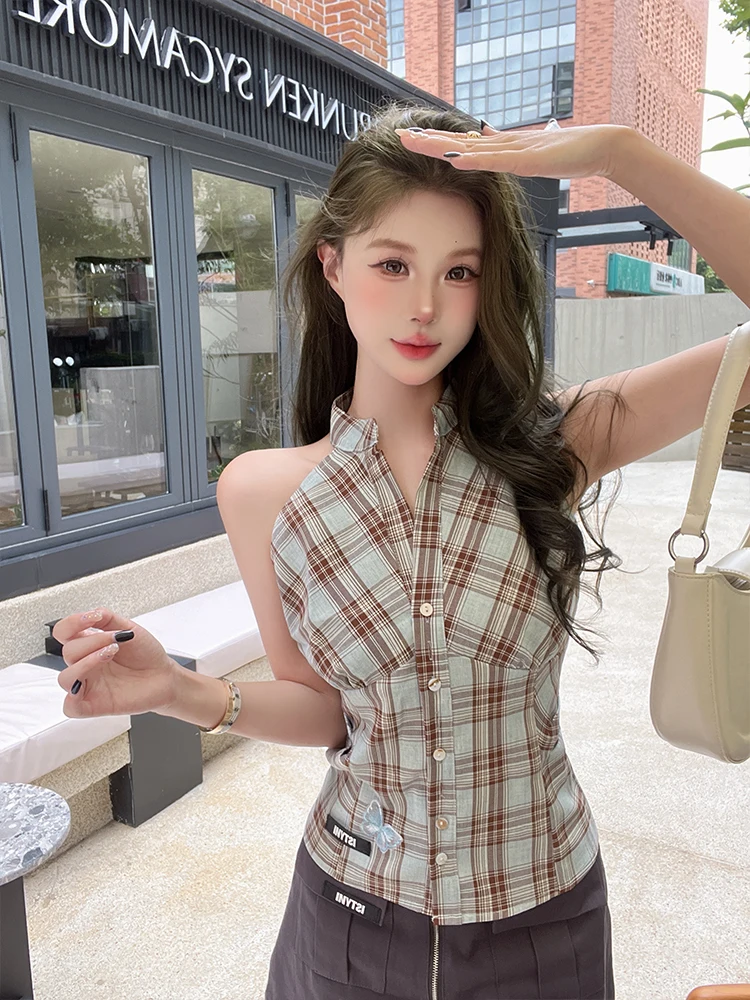 ISNI Store Blue ey Plaid Svel Slim Fit irt Women's Summer New Sle Casual Faion Polyester Nylon Blend irt
ISNI Store Blue ey Plaid Svel Slim Fit irt Women's Summer New Sle Casual Faion Polyester Nylon Blend irt