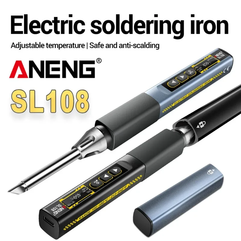 ANENG SL108 96W Electric Soldering Irons kit PD QC Adjustable Temperature Fast Heat Portable Digital Smart Soldering Iron Tools
ANENG SL108 96W Electric Soldering Irons kit PD QC Adjustable Temperature Fast Heat Portable Digital Smart Soldering Iron Tools