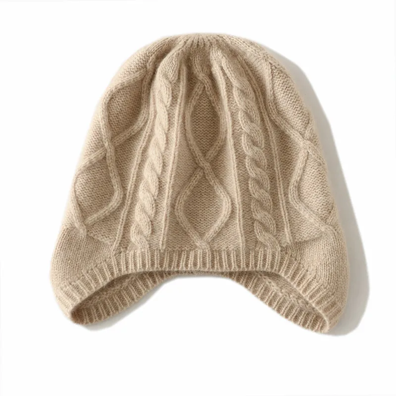 Autumn and Winter 100% Cashmere Hat Thickened Warm Wool Hat Knitted Casual Ear Protection Hat Versatile Baotou Hat Cold Hat
Autumn and Winter 100% Cashmere Hat Thickened Warm Wool Hat Knitted Casual Ear Protection Hat Versatile Baotou Hat Cold Hat