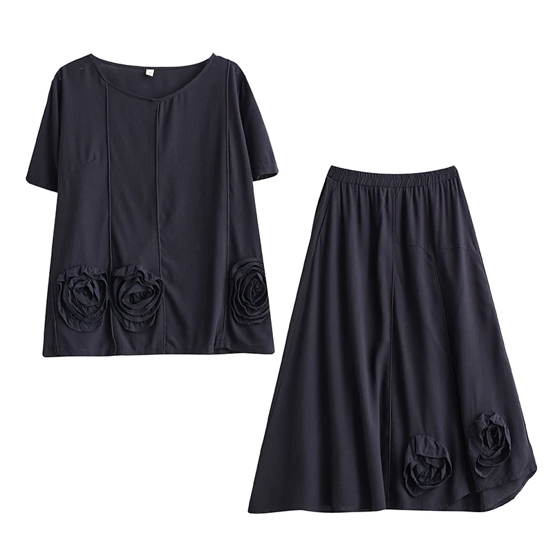 NYFS 2026, летний модный свободный женский лоскутный комплект больших размеров с футболкой с короткими рукавами и юбкой
NYFS 2026, летний модный свободный женский лоскутный комплект больших размеров с футболкой с короткими рукавами и юбкой